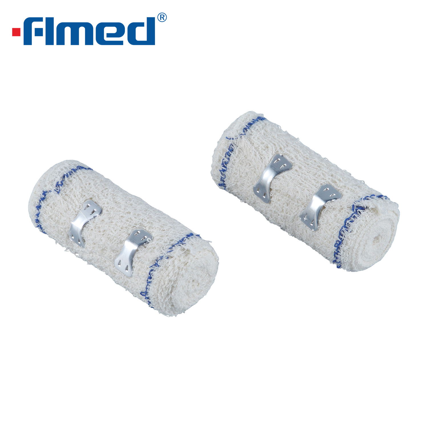 Soft Breathable And Comfortable Cotton And Spandex Crepe Bandage for Fixing Wounds Plain Bandage Elastic Bandage Clips