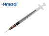 Disposable1ml Syringe Luer Slip With Hypodermic Needle 25g 26g 27g