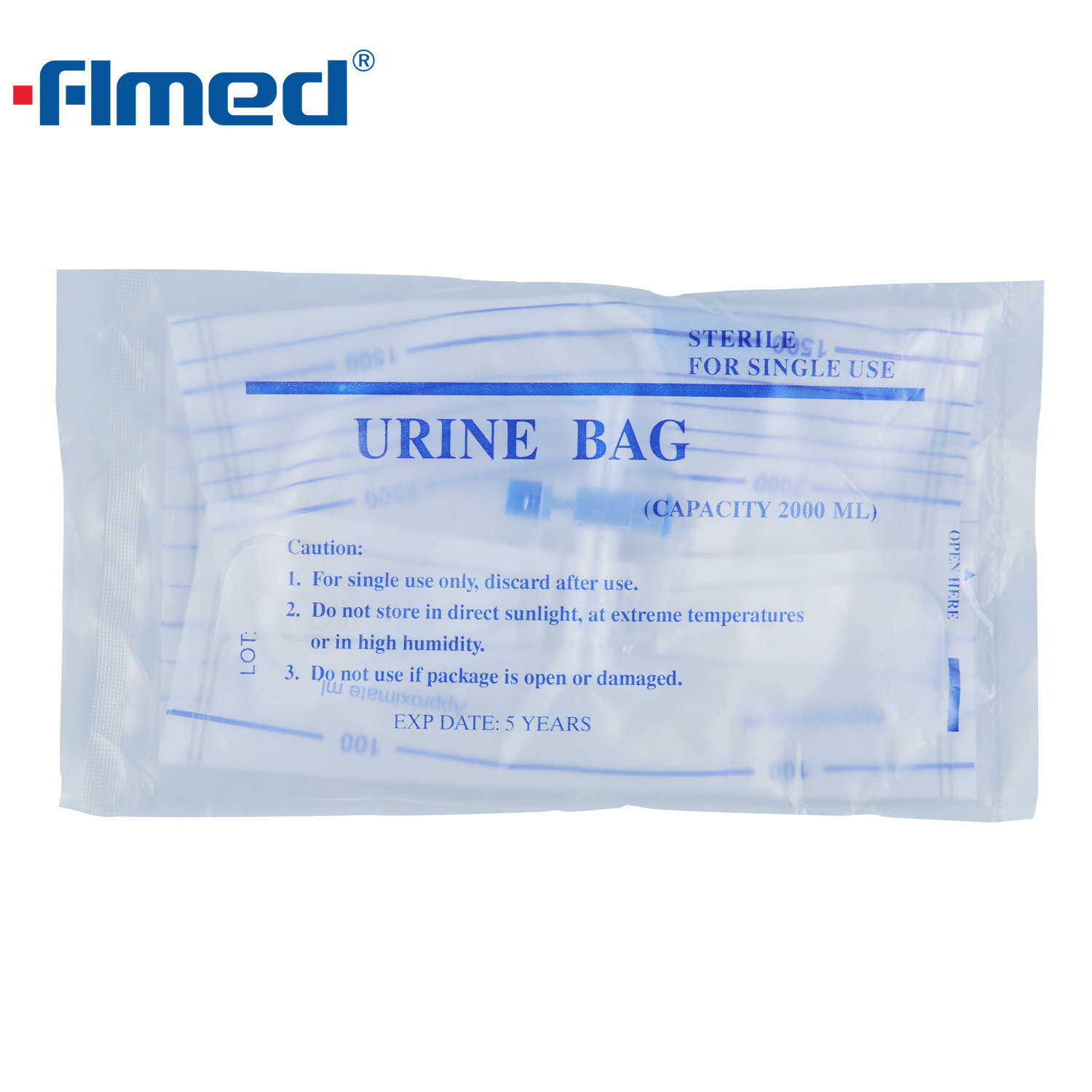 2000ml PVC Adult Urine Collection Bag Disposable Economic Urinary Drainage Bags Urine Bag