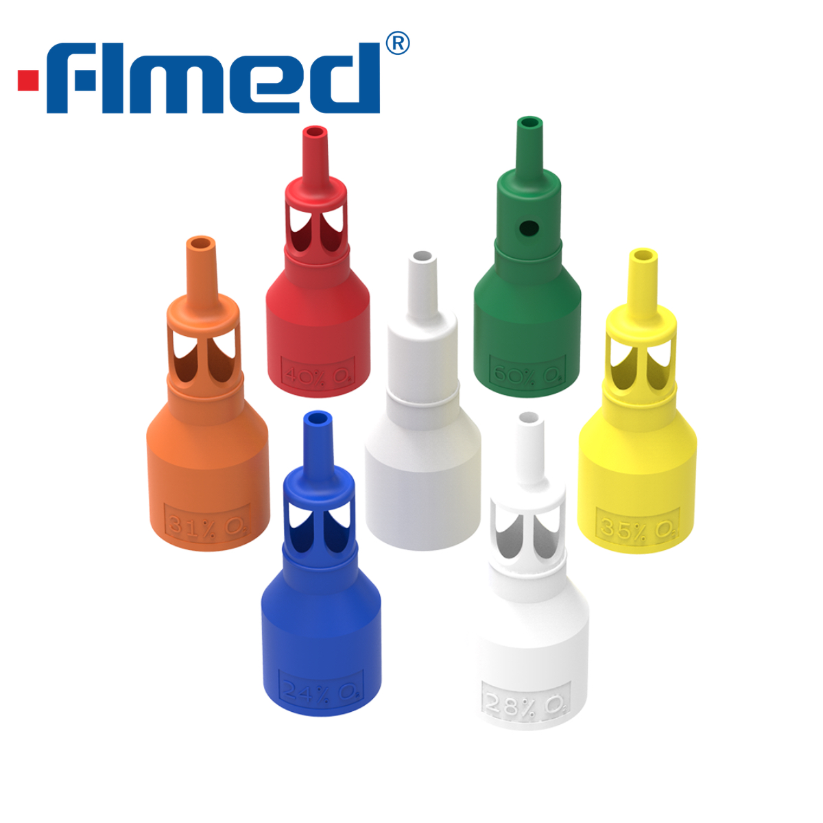 Multi-Vent Mask Venturi with 7 Feets Tubing