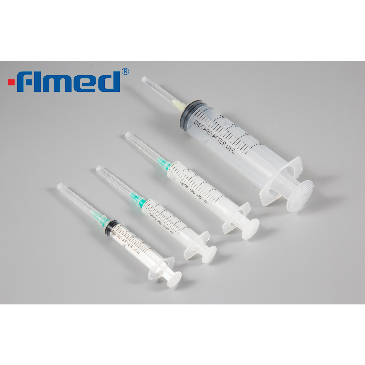 3-part Disposable Medical Syringes with Needles PE/Blister packing