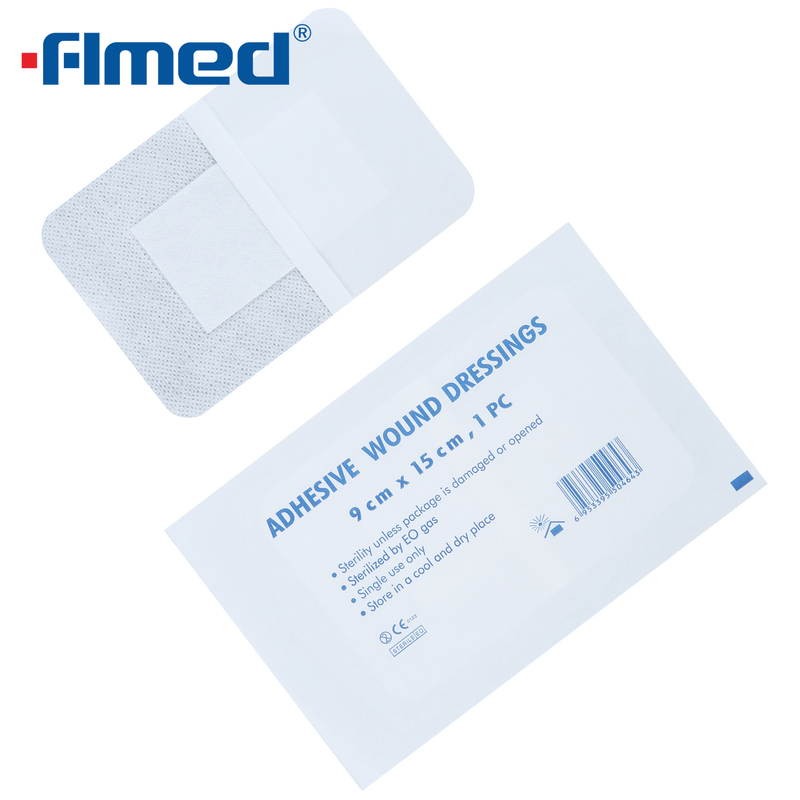 Medical Wound Dressing Non-woven Dressing with Absorbent Pad, Self-adhesive, Sterile