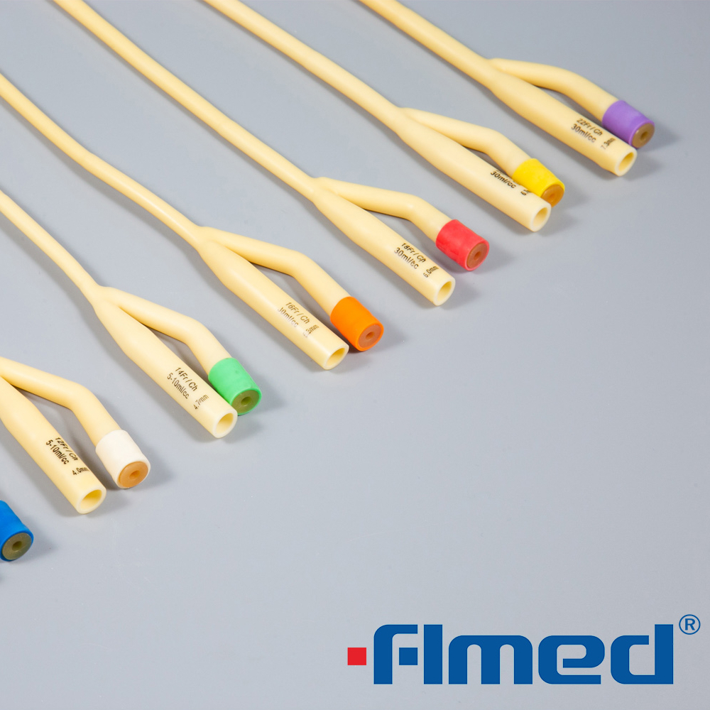 2-Way Silicone Coated Latex Foley Catheter With 5cc Balloon Capacity
