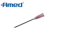 18G Hypodermic Needle (1.2mm X 38mm) Pink (18G X 1, 1/2" Inch)