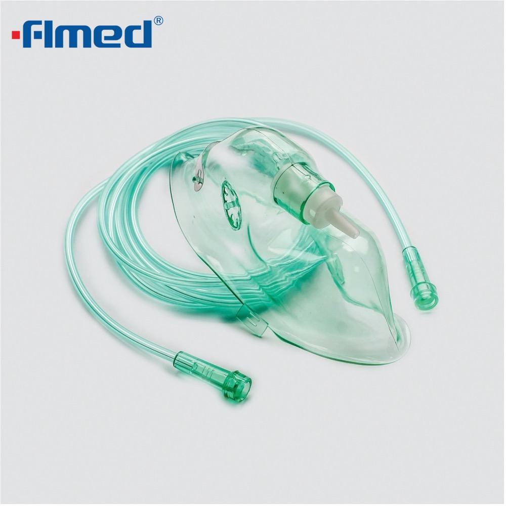 DISPOSABLE OXYGEN MASK WITH TUBING MIDDLE-CONCENTRATION ADULT