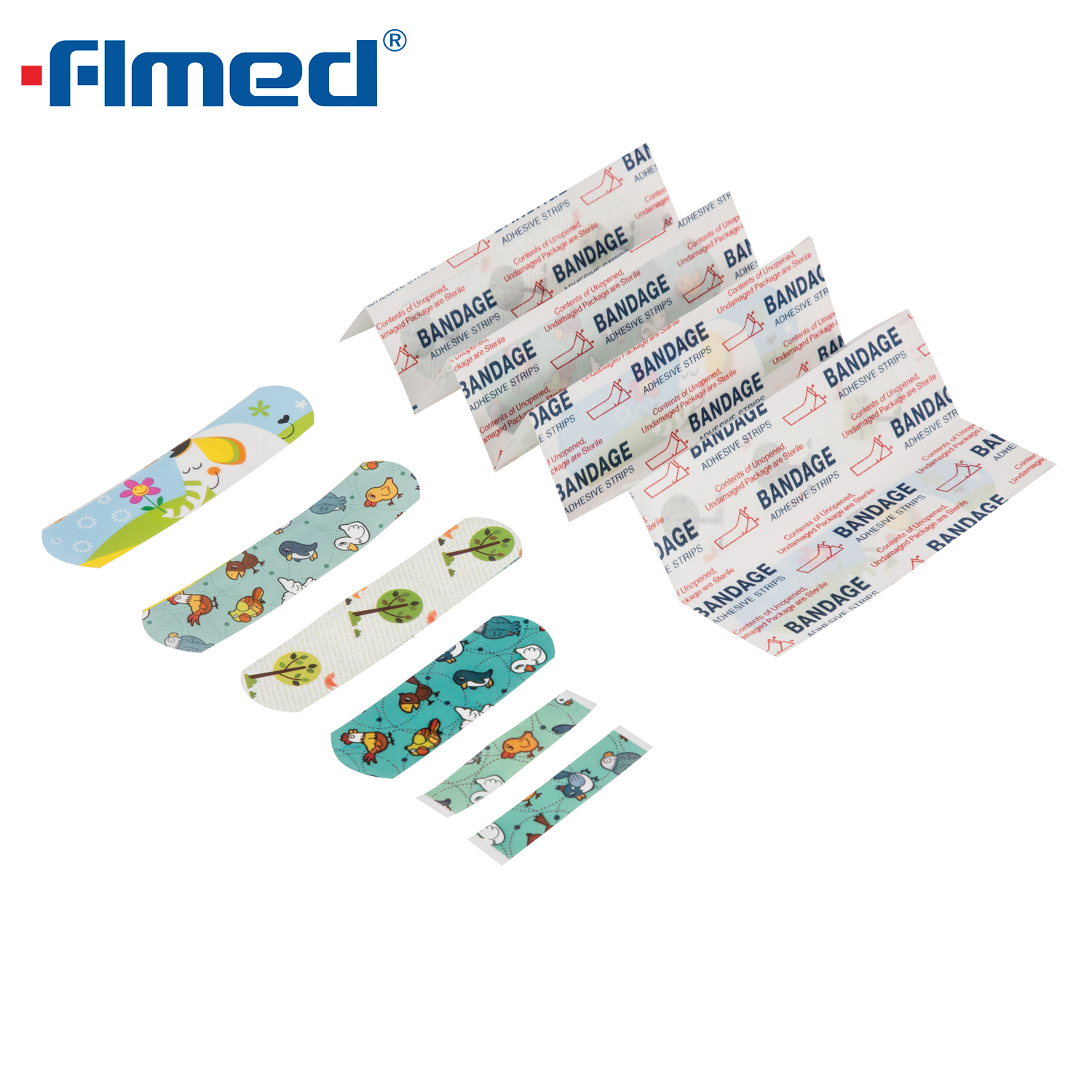 Wound Plaster Adhesive Bandages Character Bandaids & Bandages for Kids 