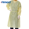 Medical Gown with Elastic Cuffs, PP Non-woven, Non-sterile