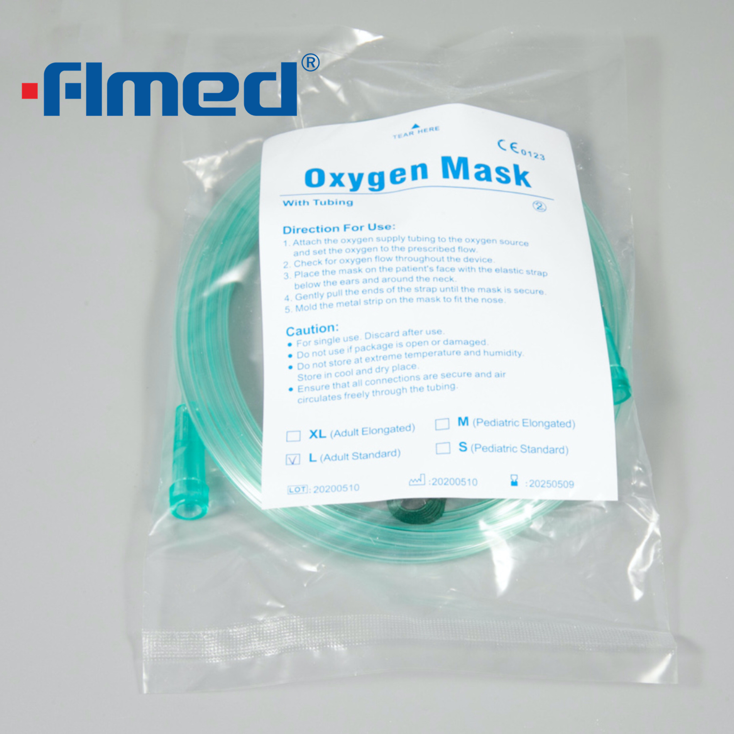 Standard Disposable Simple Oxygen Mask (Adult)