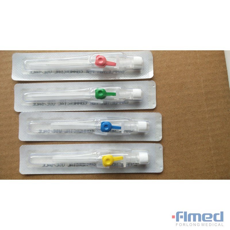Disposable Medicals I.V. Catheter with Injection Port And Wings