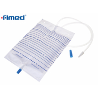 Economic Urine Bag 2000ml with Outlet Pull-push Valve