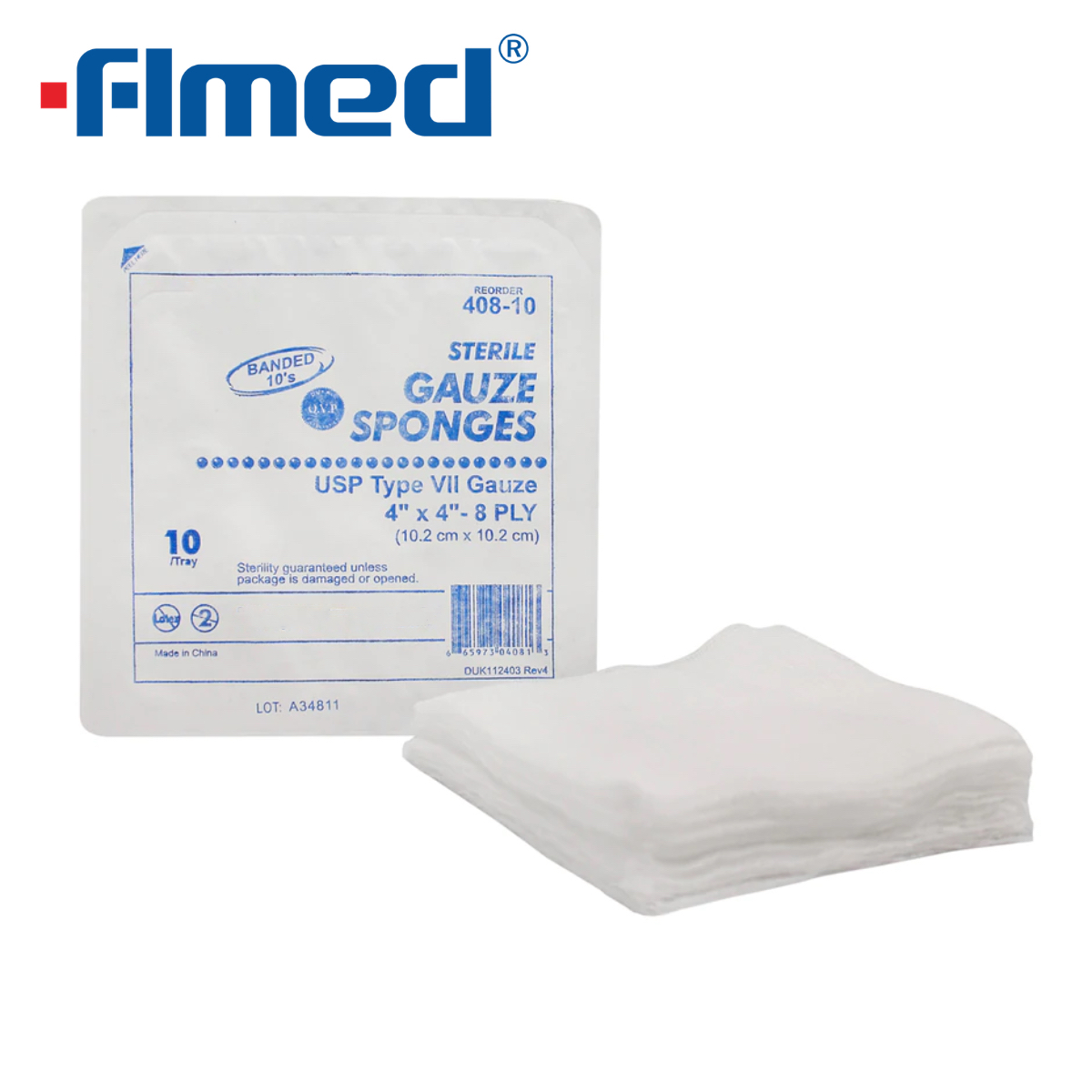 Medical Absorbent Cotton Gauze Swab (Sterilized / Non-Sterile) 