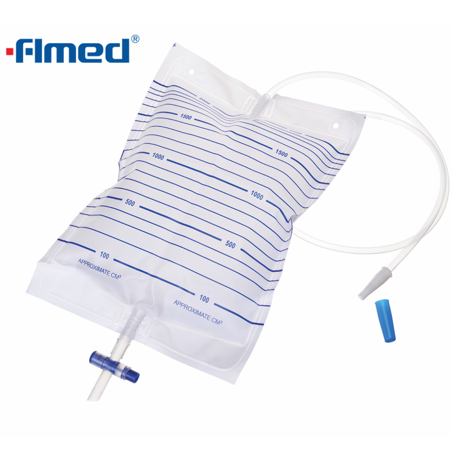 Economic Urine Bag 2000ml with Outlet Pull-push Valve