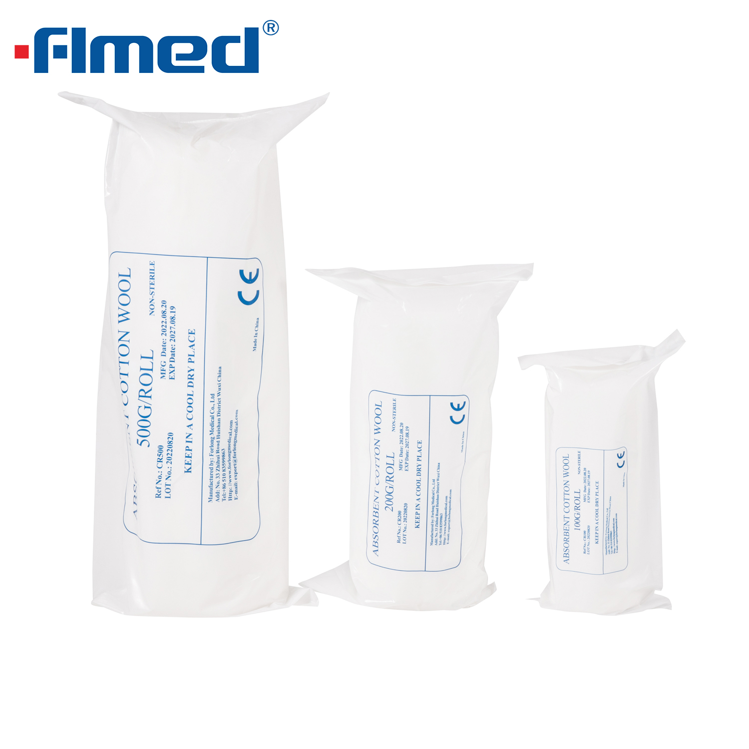 Cotton Wool Roll 500g for Medical Use