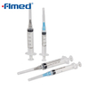 3-part Disposable Medical Syringes with Needles PE/Blister packing