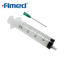 Medical Disposable Syringes with Needles 20ml with needles 19/20/21G CE ISO13485:2016 Marked