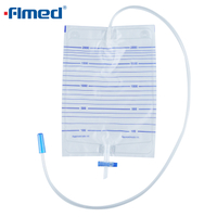 Disposable Economic Urine Bag 2000ml 0.12mm Thickness Pull-push Valve Type