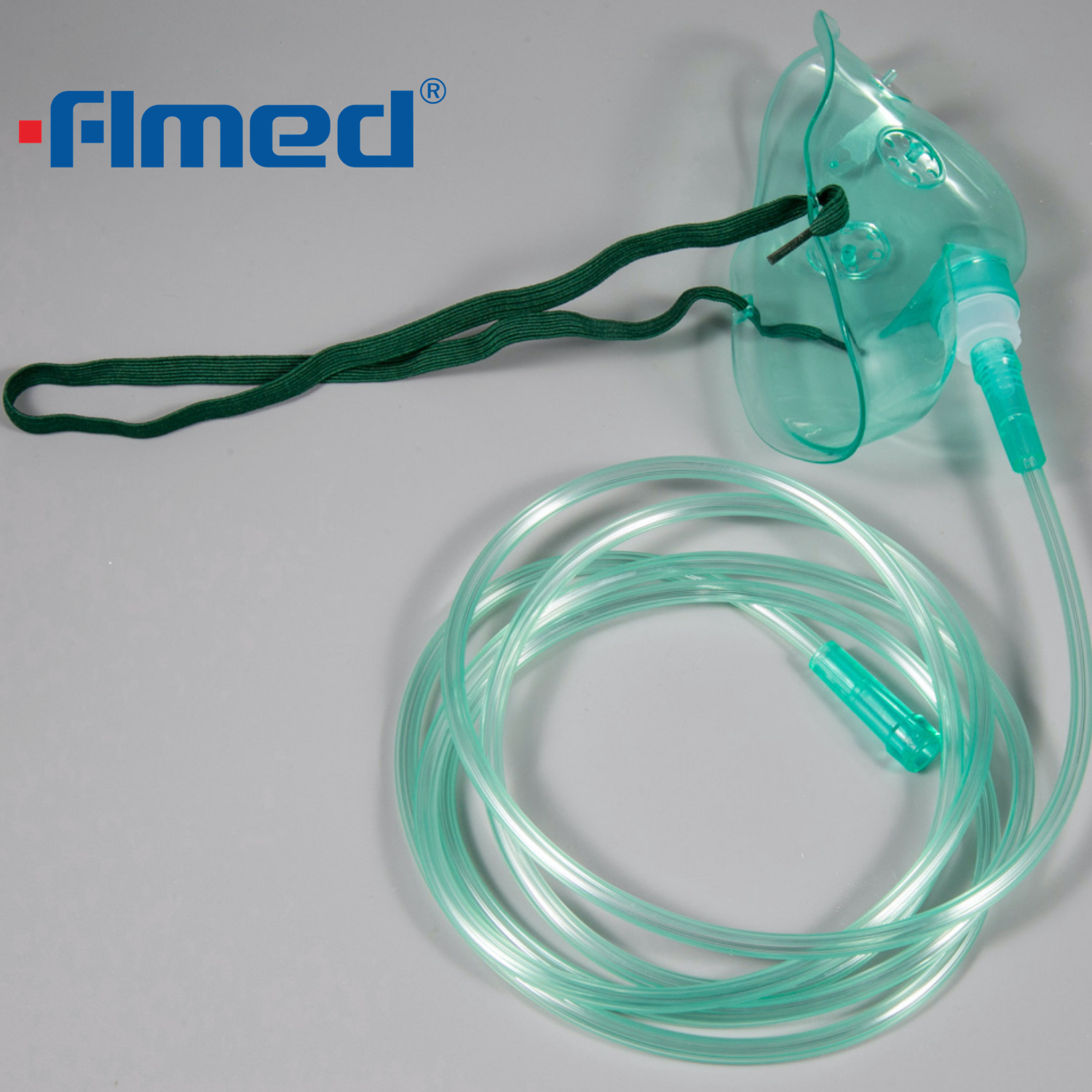 ADULT DISPOSABLE OXYGEN MASK, 7' TUBING