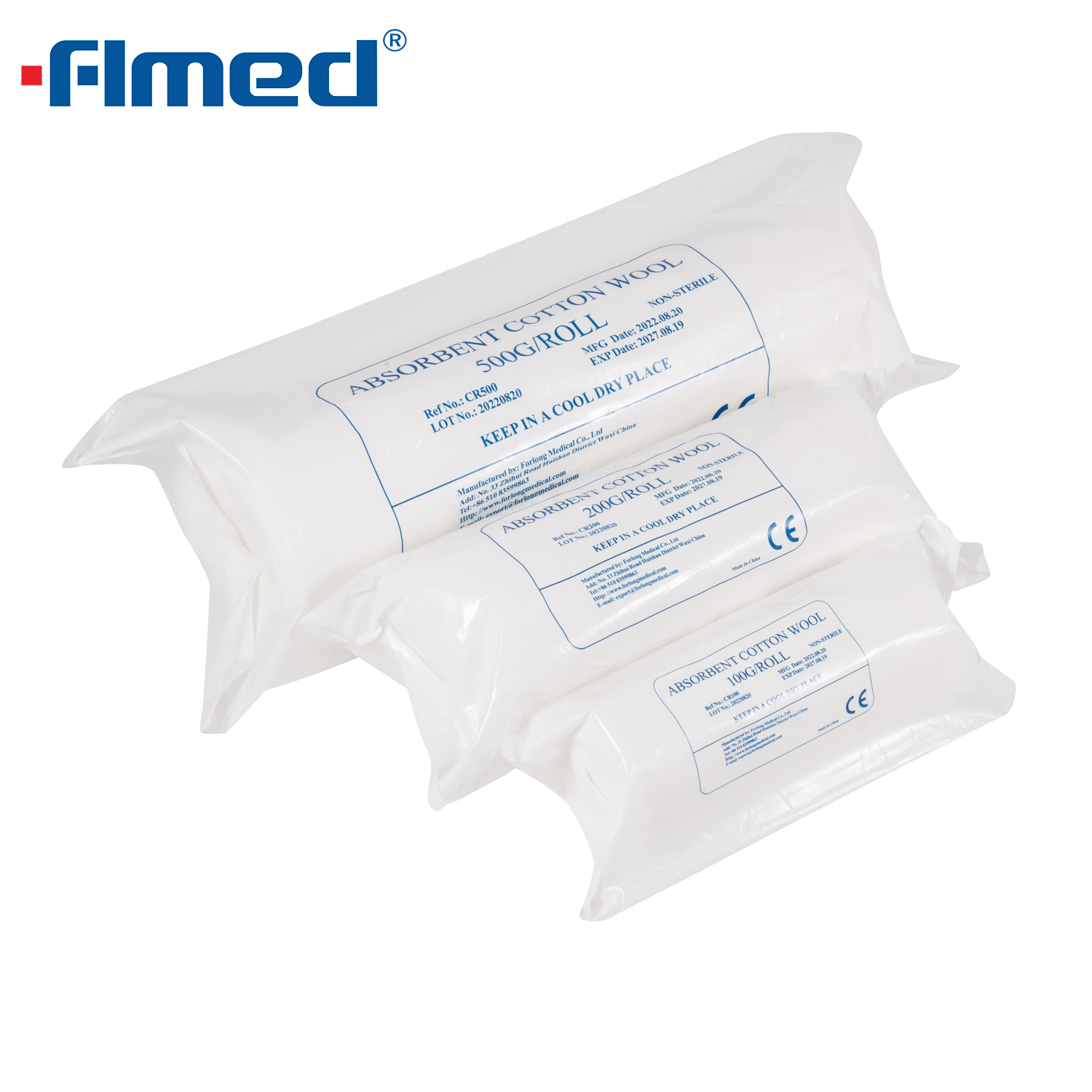 Cotton Wool Roll 500g for Medical Use