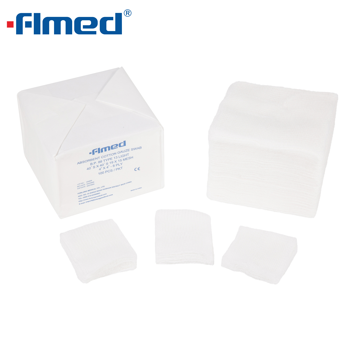 Non Sterile Medical Gauze Swabs (Pack of 100)