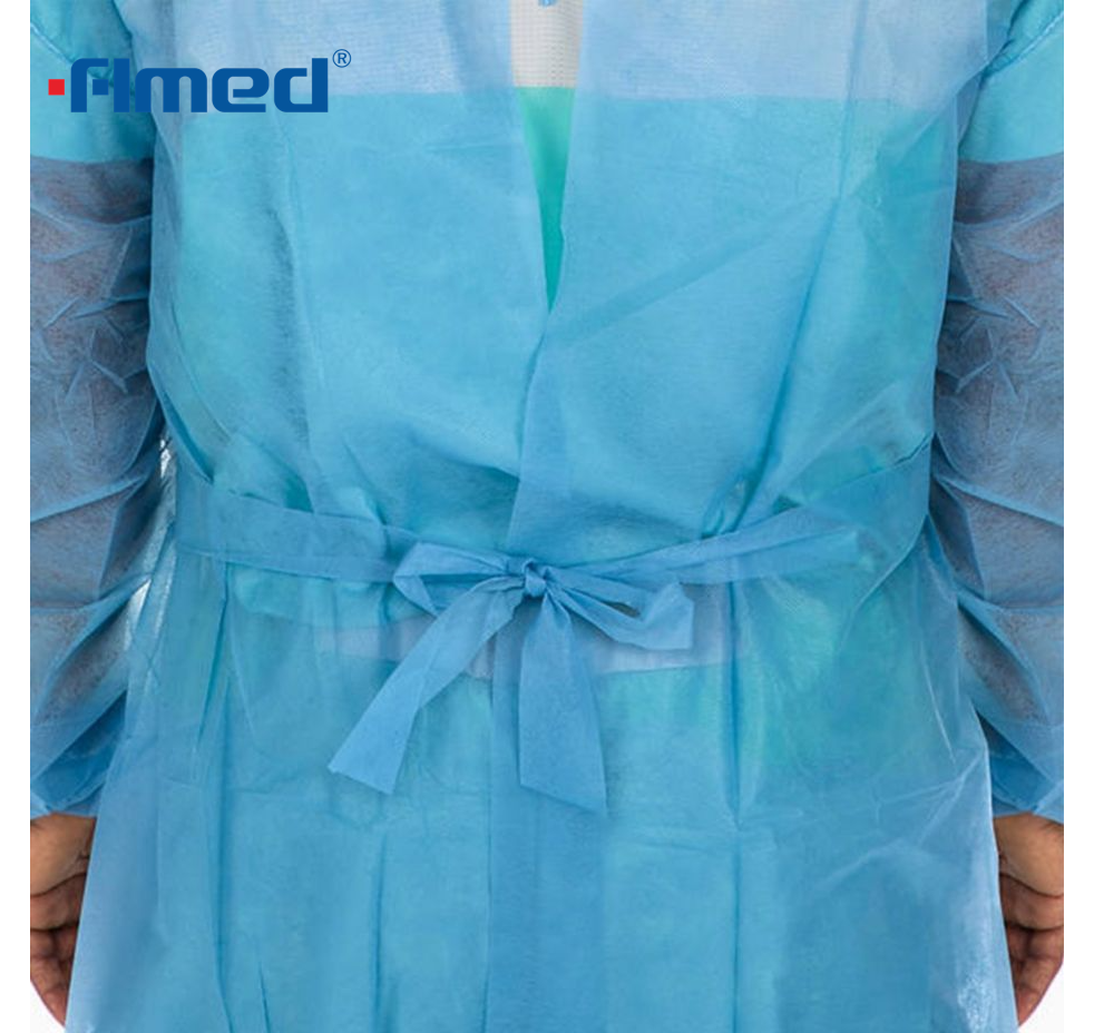 MEDICAL GOWN with Knitted Cuff, PP Non-woven, Non-sterile