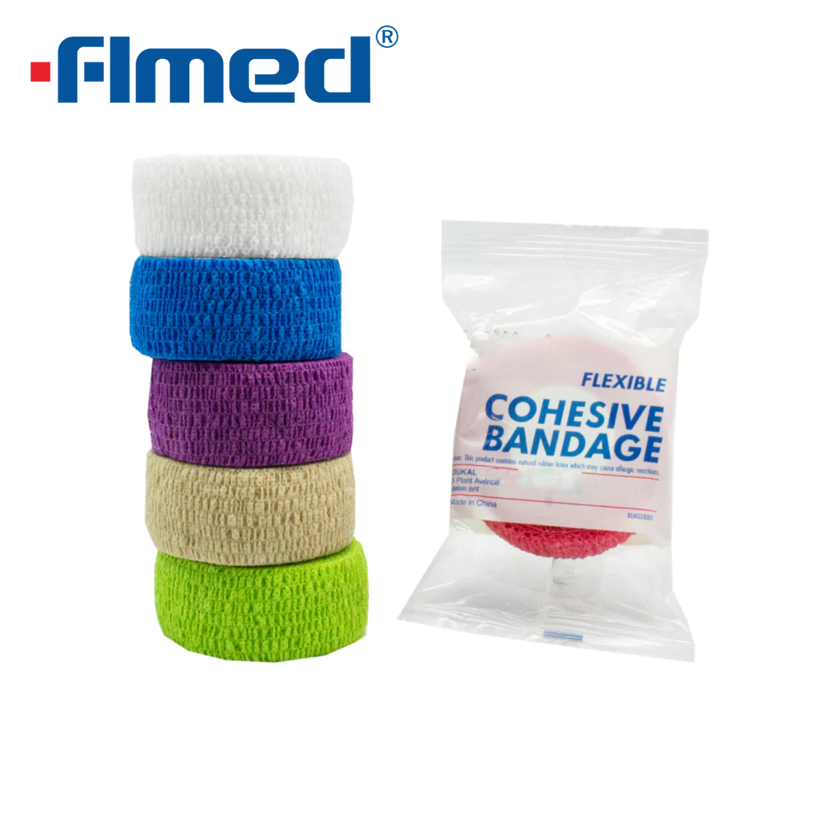 Soft and Easy Tear Self-Adhesive Non Woven Cohesive Bandage