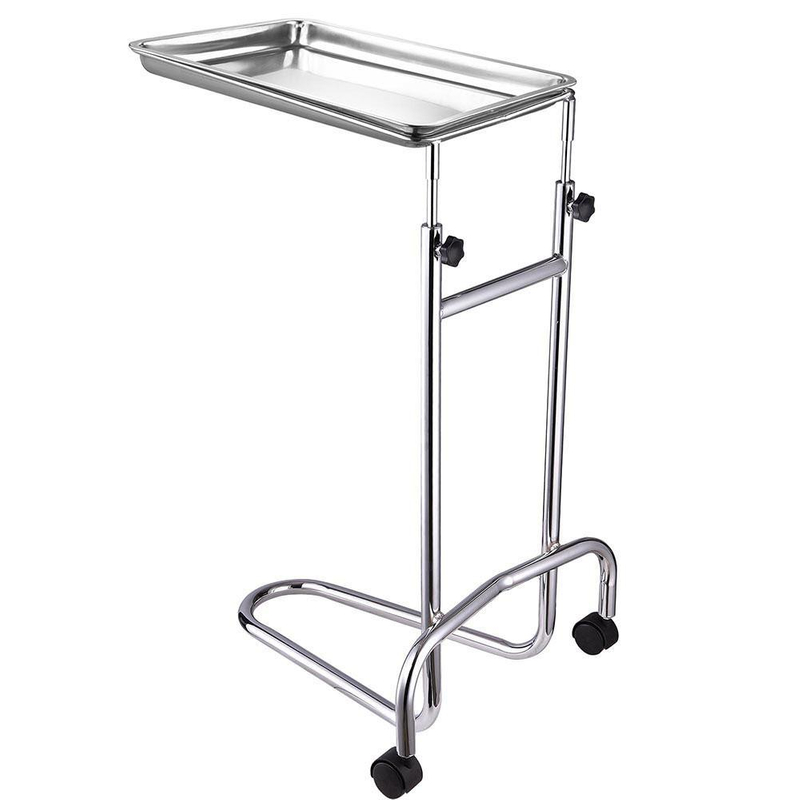 Rolling Stainless Steel Mayo Tray Medical Instrument Stand II